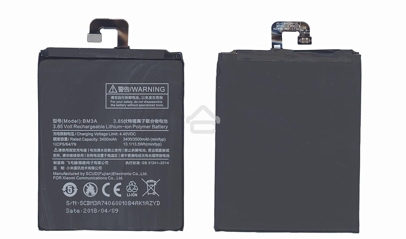 Аккумуляторная батарея BM3A для Xiaomi Mi Note 3 3500mAh 3,85V