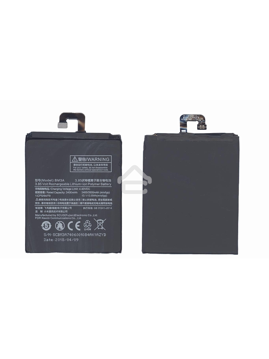 Аккумуляторная батарея BM3A для Xiaomi Mi Note 3 3500mAh 3,85V