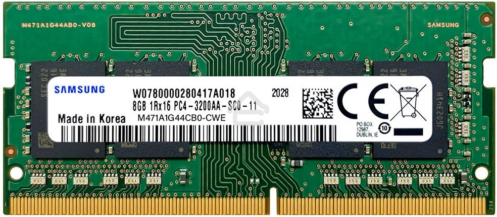 Оперативная память Samsung, DDR4, 8Gb (1x8GB), 3200MHz, CL21, SO-DIMM, OEM
