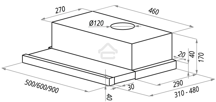 Вытяжка встраиваемая Maunfeld VS Light Glass 60 белый, 60 см, 520 куб. м/ч, 56 дБ