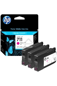 Картридж струйный HP №711 CZ135A пурпурный x3уп. для HP DJ T120/T520