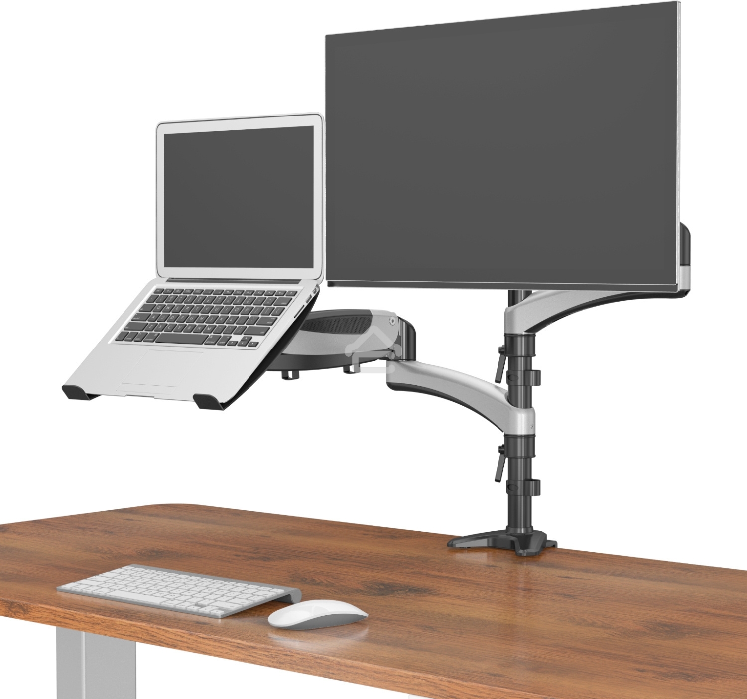 Кронштейн для монитора/ноутбука Cactus CS-VM-LH08-AL серебряный 13