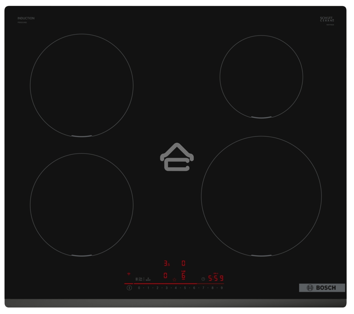 Индукционная варочная панель Bosch PIE631HB1E черный
