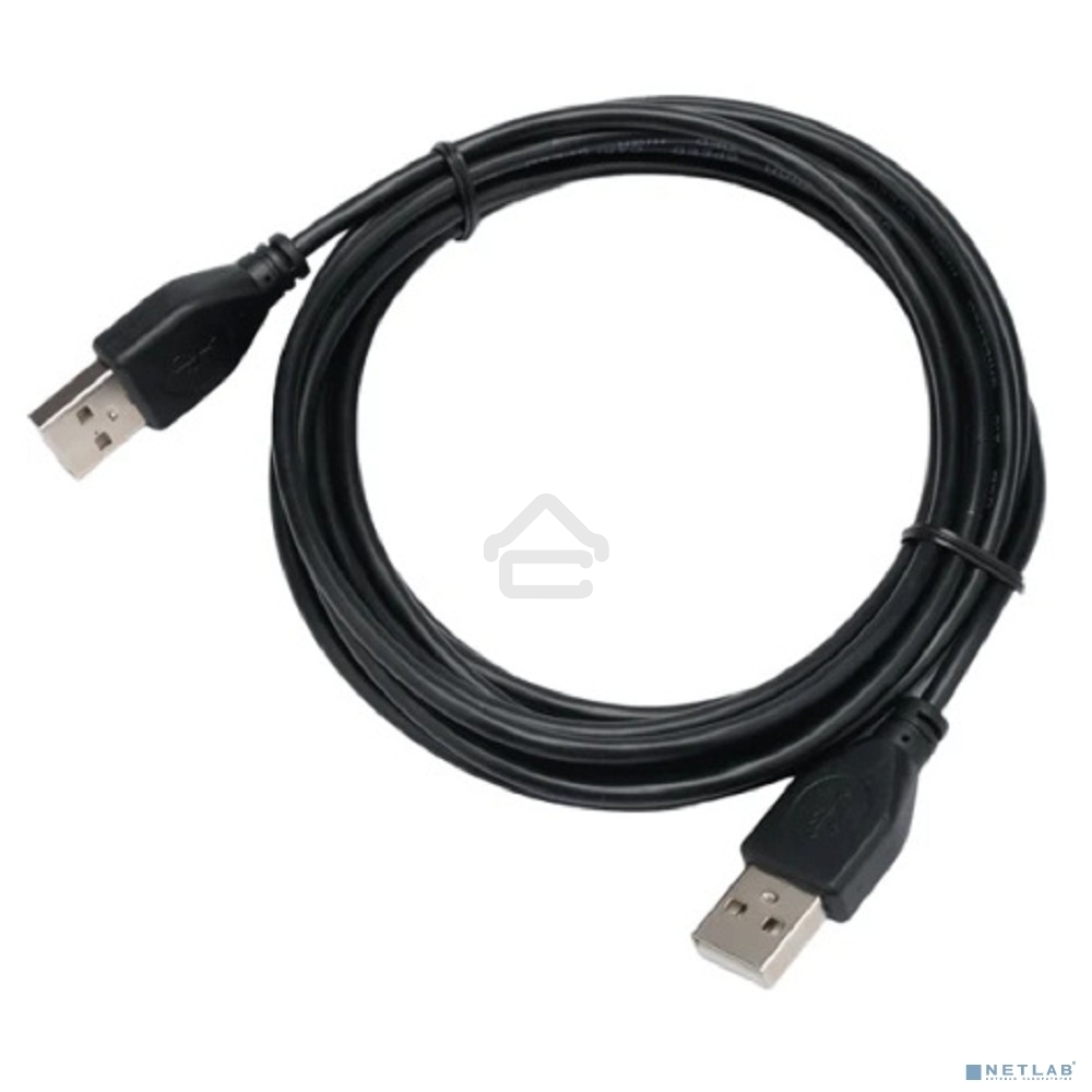 Кабель USB2.0 Cablexpert CC-USB2-AMAM-3M, AM/AM, экран, 28/26AWG, медь, Pro, 3м, черный, пакет