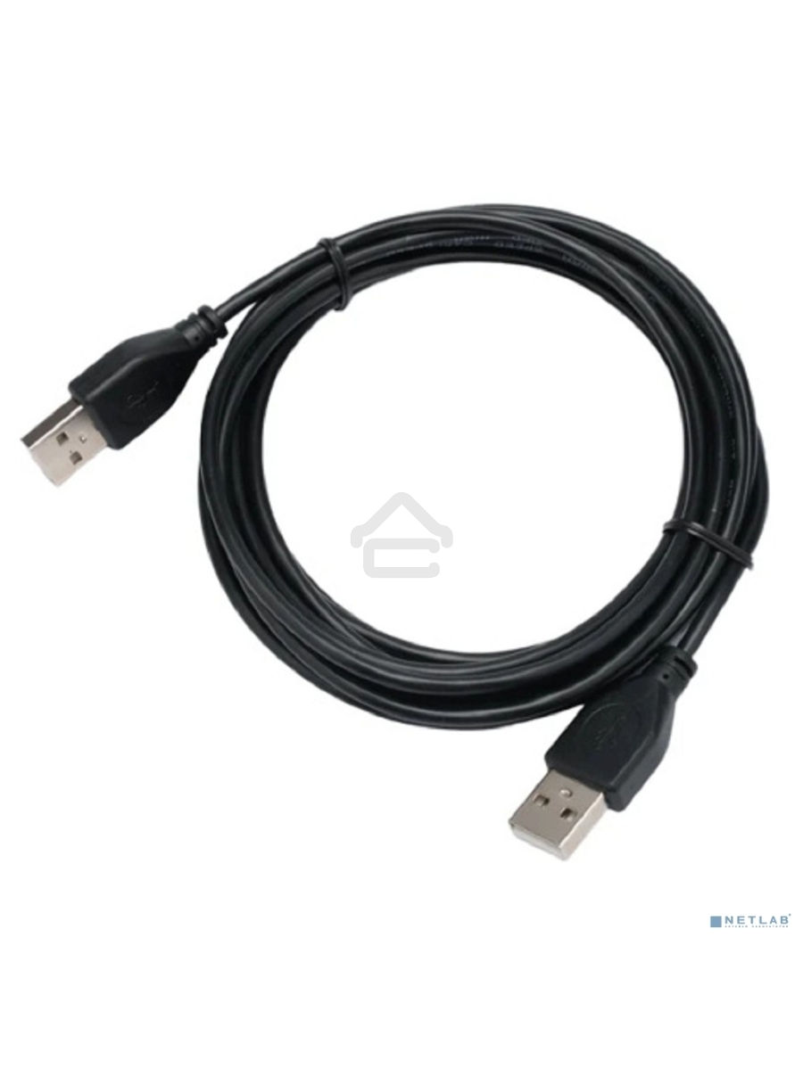 Кабель USB2.0 Cablexpert CC-USB2-AMAM-3M, AM/AM, экран, 28/26AWG, медь, Pro, 3м, черный, пакет