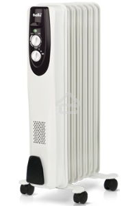 Масляный обогреватель Ballu Classic BOH/CL-07WRN (7 секций), белый, 1500 Вт, 20 м2, термостат