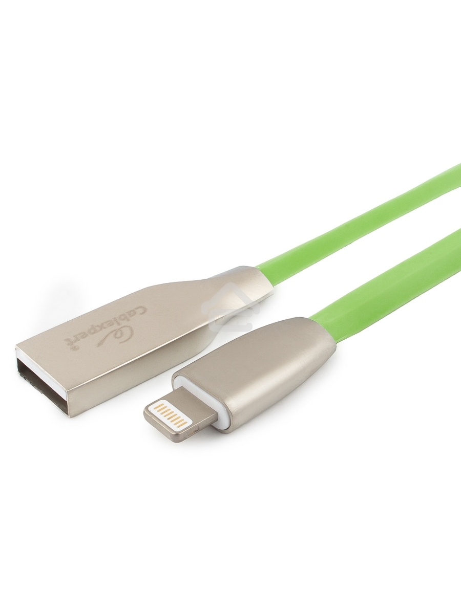 Кабель Cablexpert для Apple CC-G-APUSB01Gn-1M, AM/Lightning, серия Gold, длина 1м, зеленый, блистер
