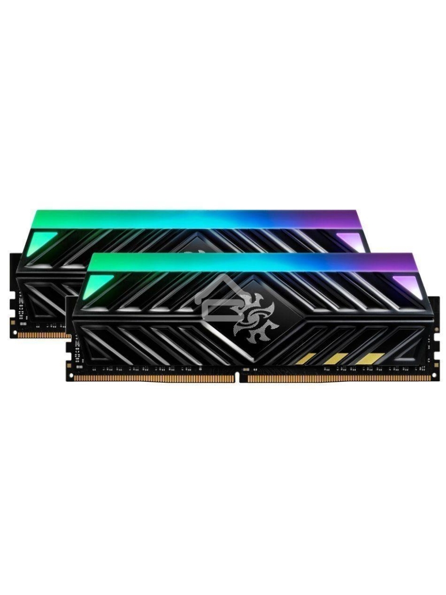 Оперативная память XPG Spectrix D41 RGB, 16GB (2x8GB), DDR4, 3200MHz, CL16, UDIMM, с радиатором, RGB, серый