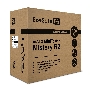 Компьютерный корпус Minitower ExeGate Mistery R2-NPX500 (mATX, БП 500NPX с вент. 12 см, 2*USB+1*USB3.0, аудио, черный, 1 вент. 12см с RGB подсветкой и полоса на передней панели, боковая панель - закаленное стекло)