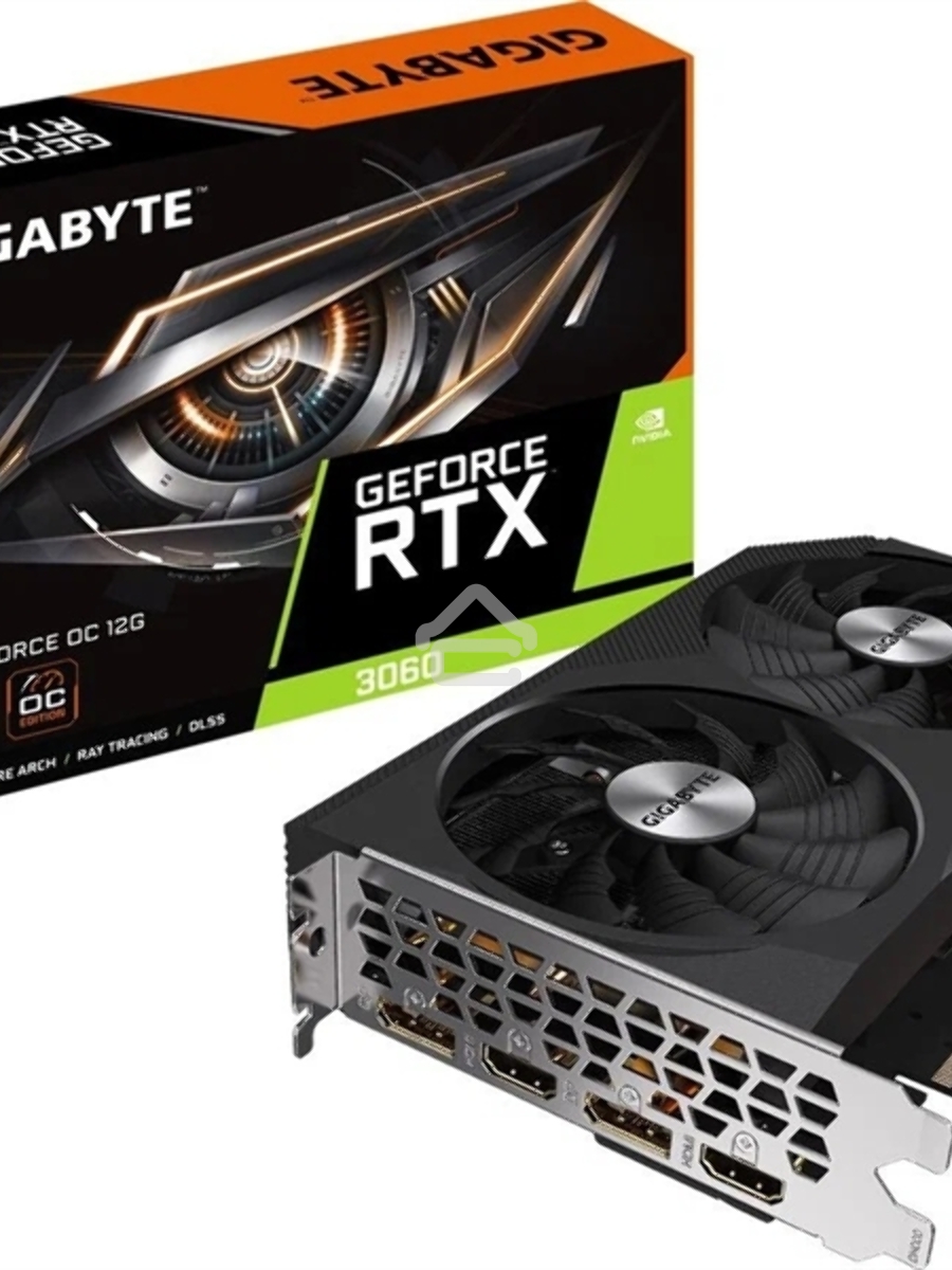 Видеокарта Gigabyte GV-N3060WF2OC-12GD (V2.0) PCIE16 12288Mb 192 GDDR6 1792/15000 HDMIx2 DPx2 HDCP Ret