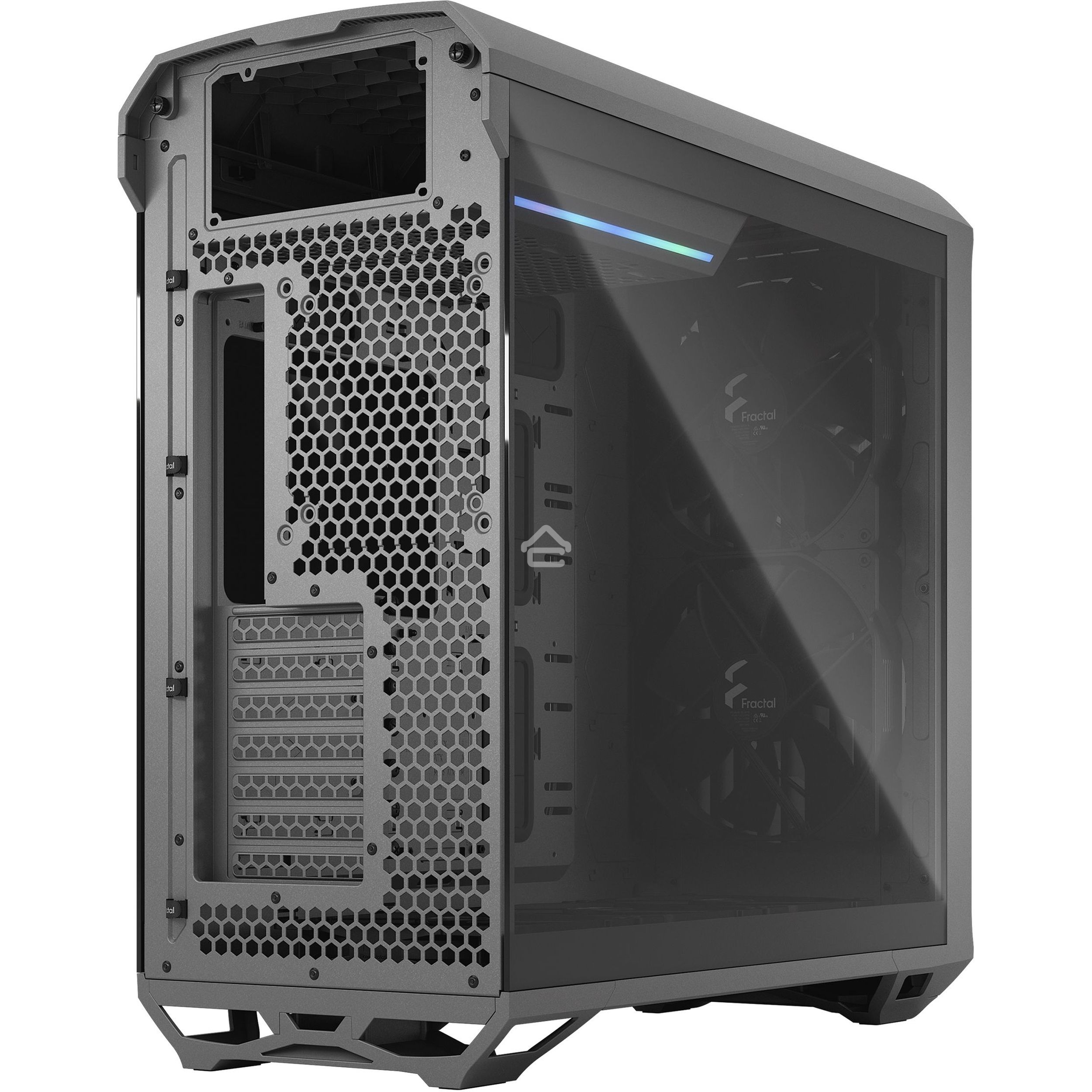 Компьютерный корпус Fractal Design Torrent Gray TG Light Tint/E-ATX, TG, 2x3.5, 4x2.5, 7xPCI, 1xUSB-C, 2xUSB 3.0/2x180мм, 3x140мм fans inc./FD-C-TOR1A-02