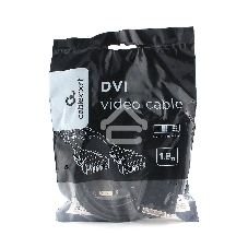 Кабель DVI-D single link Cablexpert CC-DVIL-BK-6, 19M/19M, 1.8м, CCS, черный, экран, феррит.кольца, пакет