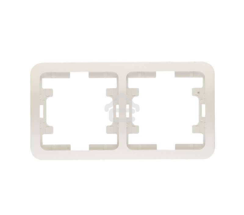 Рамка 2-м Mimoza горизонт. белый Makel 22012