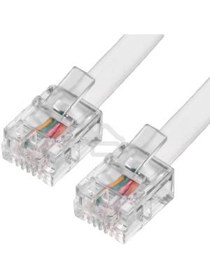 Телефонный шнур Greenconnect удлинитель для аппарата  6.0m GCR-TP6P4C-6.0m, 6P4C (джек 6p4c - jack 6p4c) белый Greenconnect Телефонный шнур удлинитель для аппарата  6.0m GCR-TP6P4C-6.0m, 6P4C (джек 6p4c - jack 6p4c) белый