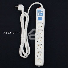 Фильтр-удлинитель Power Cube PRO SPL6-16-P-3М, 3,0 м, LC контур, 16А/3,5кВт 3*1,5мм