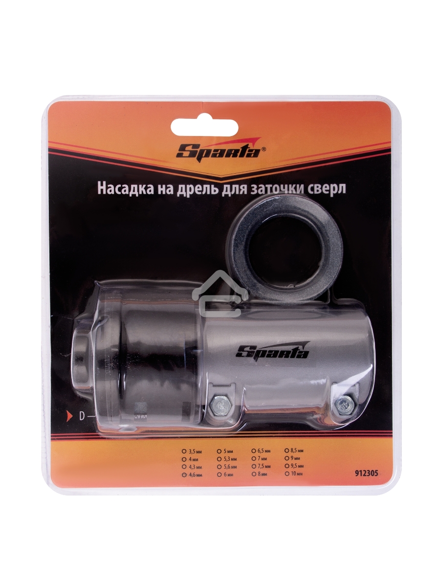 Насадка SPARTA на дрель для заточки сверл, D 3,5-10 мм 912305