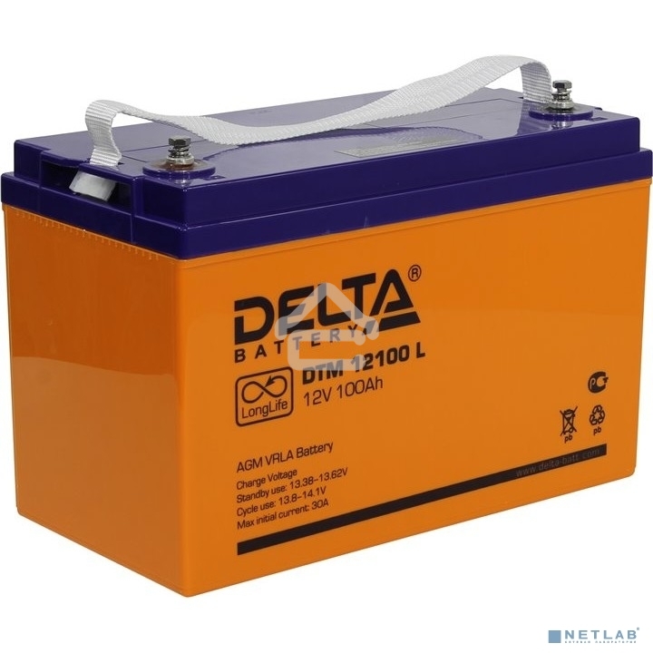 Батарея Delta DTM 12100 L 12В 100Ач