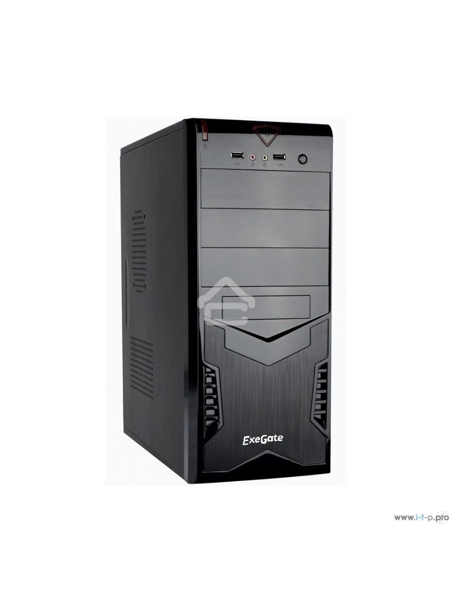 Компьютерный корпус Miditower Exegate CP-601 Black, ATX, <CP450W, 80mm>, 2*USB, Audio