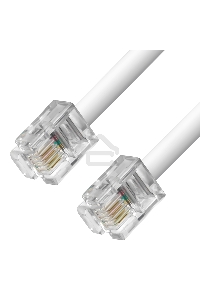Телефонный шнур Greenconnect удлинитель для аппарата  6.0m GCR-TP6P4C-6.0m, 6P4C (джек 6p4c - jack 6p4c) белый Greenconnect Телефонный шнур удлинитель для аппарата  6.0m GCR-TP6P4C-6.0m, 6P4C (джек 6p4c - jack 6p4c) белый