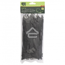 Хомуты Сибртех, 200 х 4,8 мм, пластиковые, черные, 100 шт.