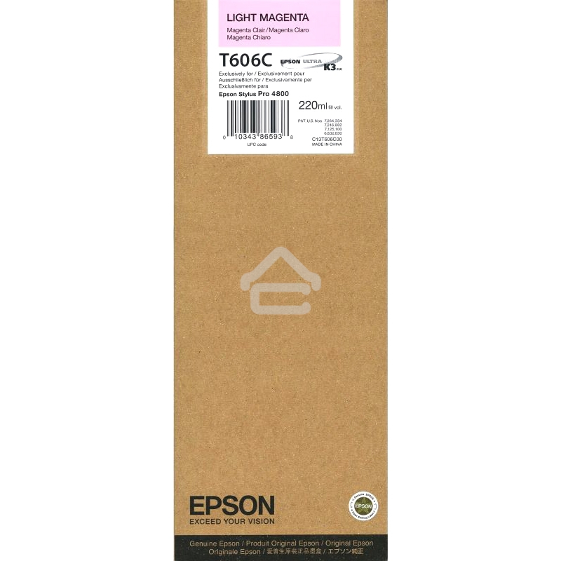 Картридж струйный Epson C13T606C00 светло-пурпурный (220 мл) для Stylus Pro 4800