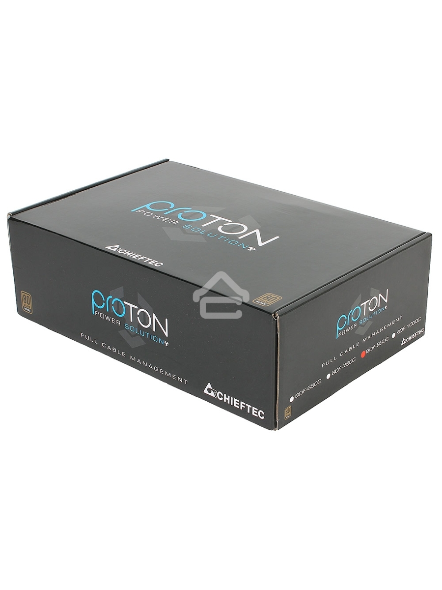 Блок питания Chieftec Proton BDF-850C, 850Вт, 80 PLUS Bronze, 140мм, модульный, черный