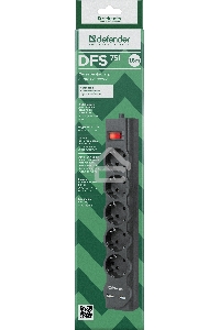 Сетевой фильтр Defender 1.8M DFS 751 5OUTL.