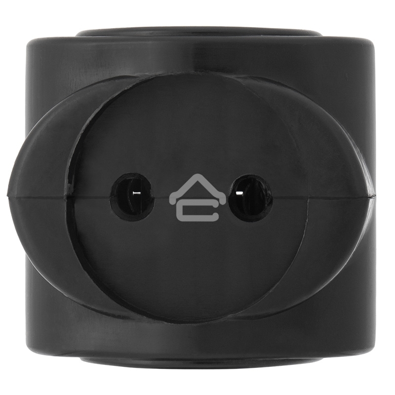 Тройник электрический Rexant биметалл 220 В 6 А черный