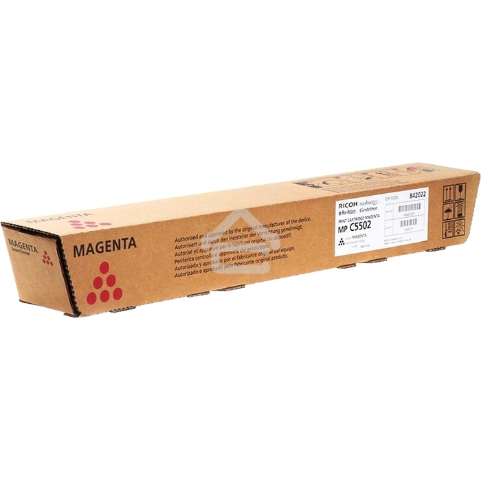Картридж лазерный Ricoh 841757/842022 тип MPC5502E, пурпурный для Aficio MP C4502/C5502 22500 стр.