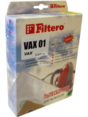 Пылесборники Filtero VAX 01 Экстра, пятислойные, 2 шт., для пылесосов VAX