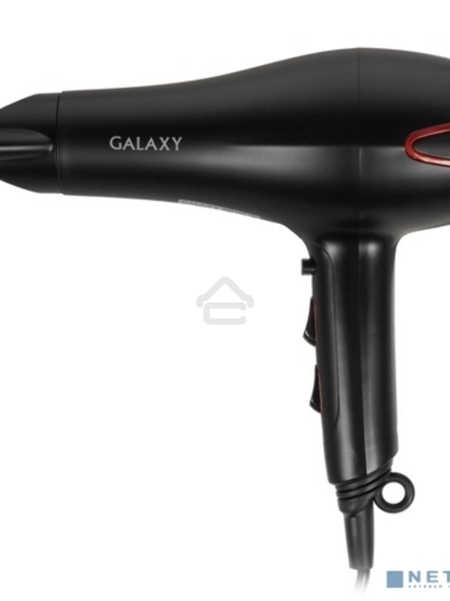 Фен для волос Galaxy Line GL 4333, черный, 2200 Вт, 2 скорости потока воздуха, 3 температурных режима, функция «холодный воздух», насадка-концентратор, подвесная петля, длина шнура питания 180 см