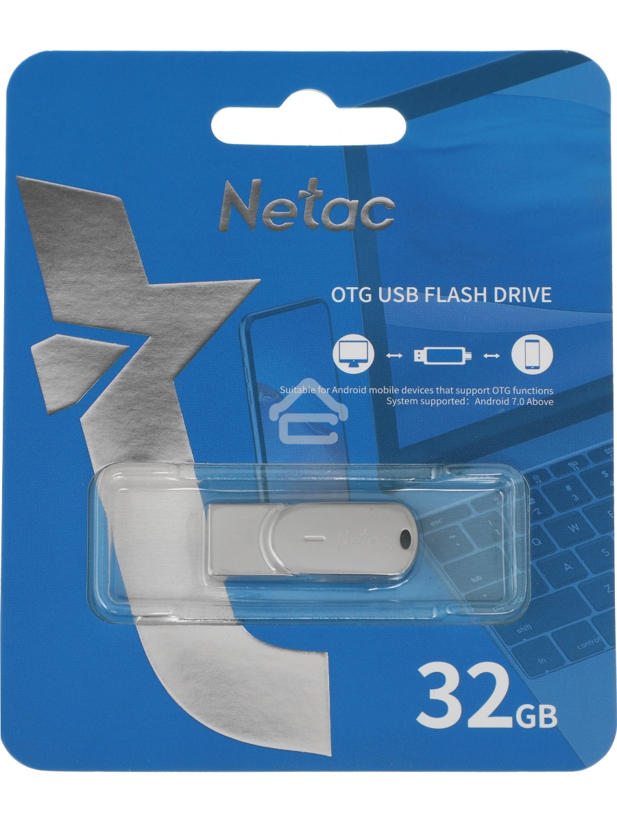 Флеш диск Netac U785 32Gb <NT03U785C-032G-30PN>, USB3.0+TypeC, металлическая