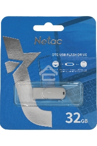 Флеш диск Netac U785 32Gb <NT03U785C-032G-30PN>, USB3.0+TypeC, металлическая