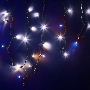 Гирлянда Айсикл (Бахрома) светодиодная 5х0,7 м, с эффектом мерцания, 152 LED, черный провод каучук, белое свечение NEON-NIGHT