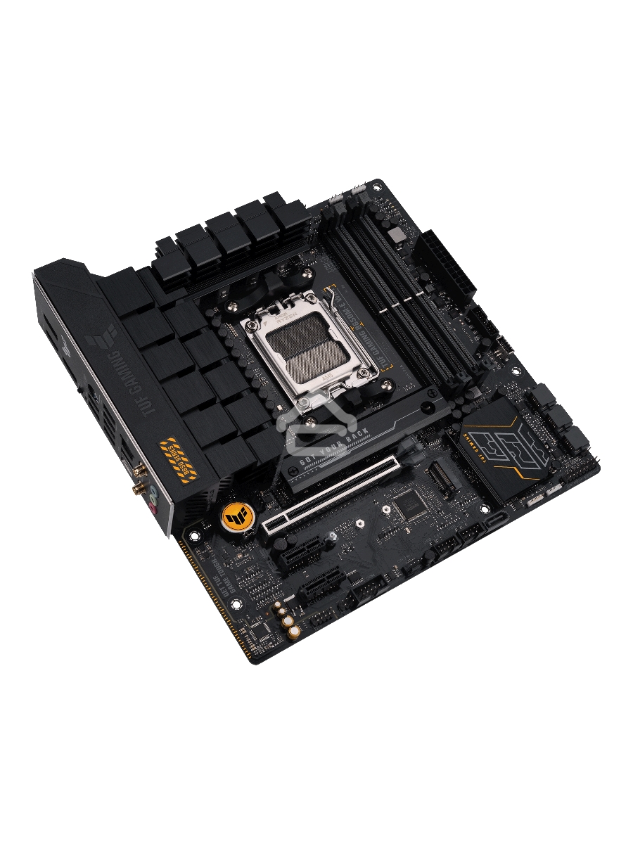 Материнская плата ASUS TUF GAMING B650M-E WIFI, AM5, AMD B650, 4xDDR5, 4xSATA, 2xM.2, 1xPCI-E 4.0 x16, 2xPCI-E x1, 2xDP, 1xHDMI, 1x 2.5Gb LAN, 1xUSB-A 3.2 Gen 2, 2xUSB-A 3.2 Gen 1, 4xUSB 2.0, 1xUSB-C 3.2 Gen 2, 3x3.5 мм, 7.1, Micro-ATX