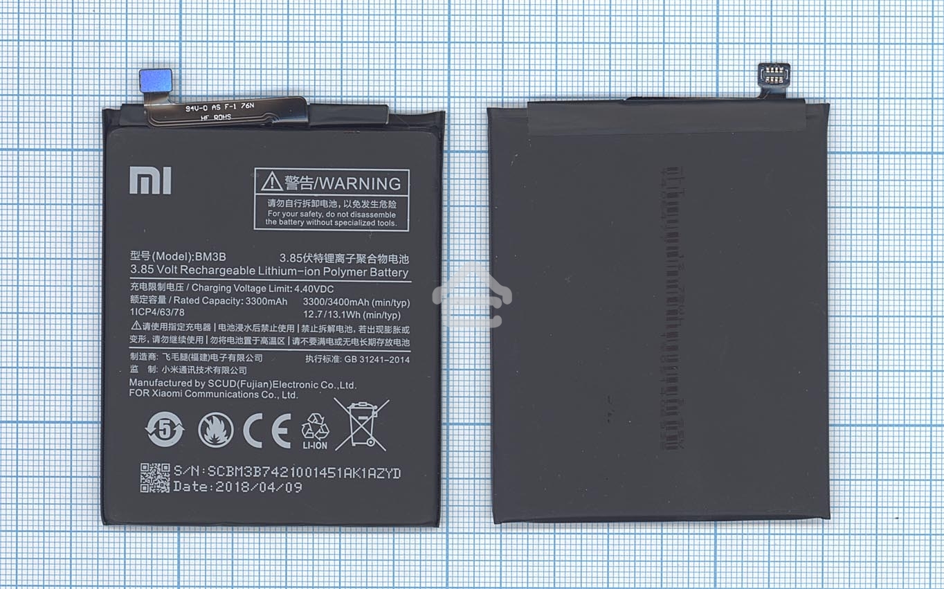 Аккумуляторная батарея BM3B для Xiaomi MDE5, Mix 2 3300mAh 3,85V