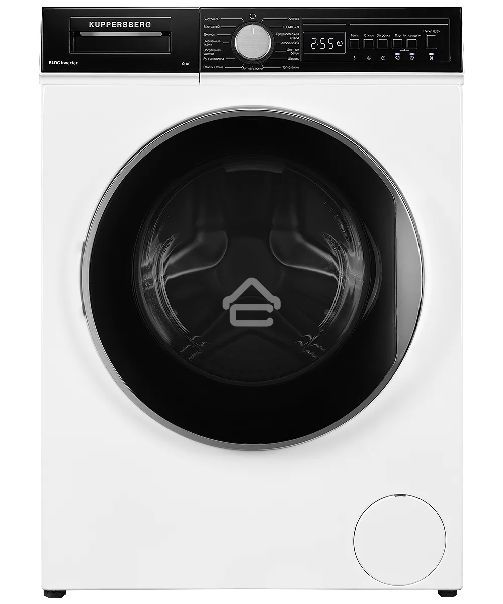 Отдельностоящая стиральная машина Kuppersberg WM 410 W, глубина 45 см, загрузка белья 6 кг, кнопочное управление, Отжим 1200 об.мин, 15 программ, Отложенный старт, Блокировка от детей, Уровень шума при стирке 50 дБ, Уровень шума при отжиме 75 дБ, Барабан 
