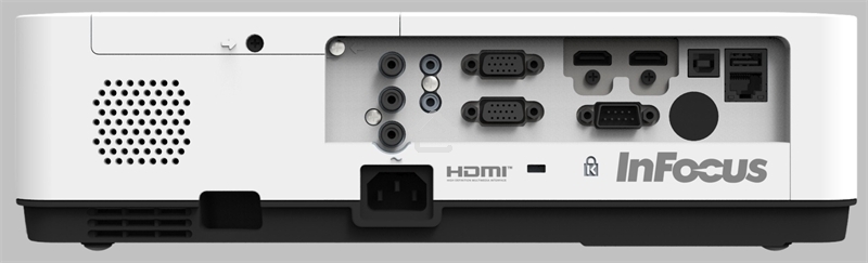 Проектор INFOCUS IN1034 3LCD, 4800 lm, XGA (1024x768), 50000:1, 1.481.78:1,3.5мм in,Composite video,Component,VGA IN х2, HDMI IN, Audio in(RCAх2), USB-A, USB B х2, VGA out, Audio 3.5мм out, лампа 20000ч.(ECO mode), RJ45,RS232, 1x16W, 31дБ, 3,3 кг