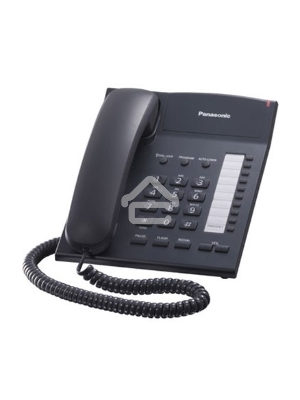 Телефон проводной Panasonic KX-TS2382RUB черный {индикатор вызова,повторный набор последнего номера,4 уровня громкости звонка}