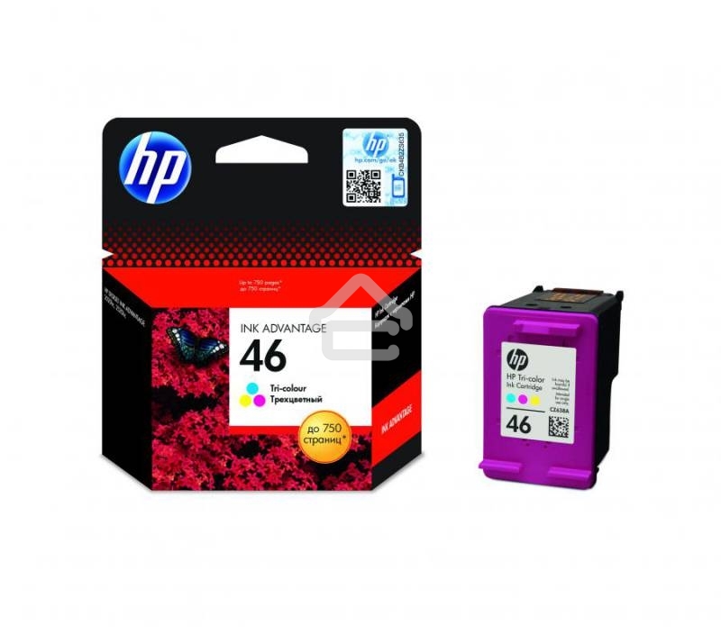 Картридж струйный HP 46 CZ638AE многоцветный для HP DJ Adv 2020hc/2520hc
