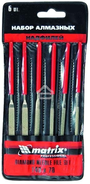 Набор надфилей Matrix алмазных 140х70х3 6шт master