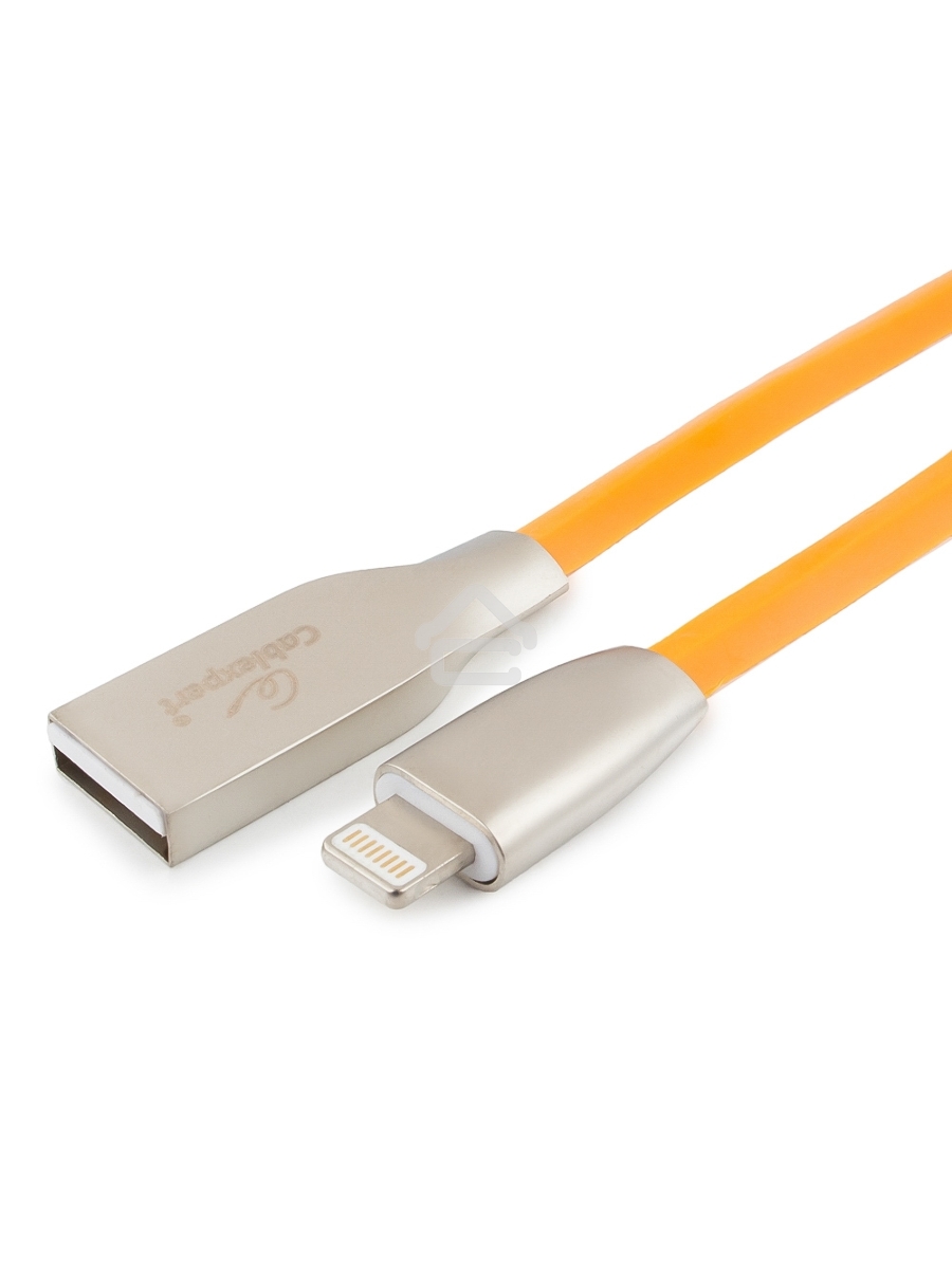 Кабель Cablexpert для Apple CC-G-APUSB01O-1M, AM/Lightning, серия Gold, длина 1м, оранжевый, блистер
