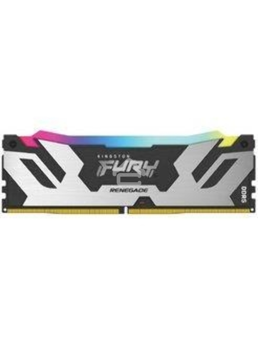 Оперативная память Kingston Fury Renegade, DDR5, 16GB (1x16GB), 6400MHz, CL32, DIMM, с радиатором, RGB, серебристый/черный