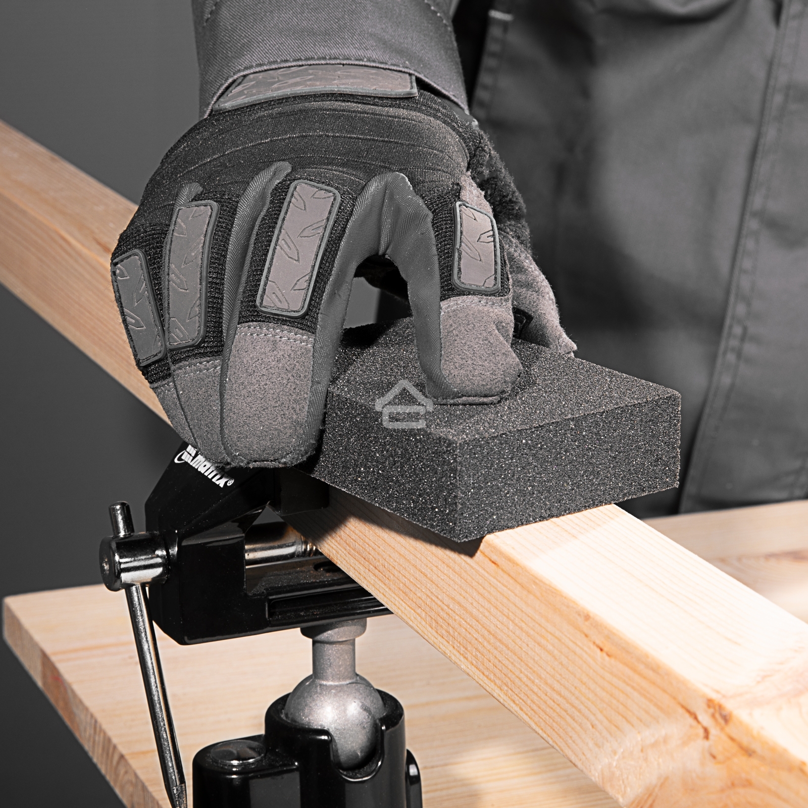 Губка для шлифования Matrix, 100 х 70 х 25 мм, мягкая, P 120