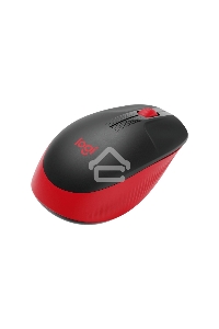 Мышь беспроводная Logitech M190 черный/красный, 1000 dpi, радиоканал, USB, кнопки - 3