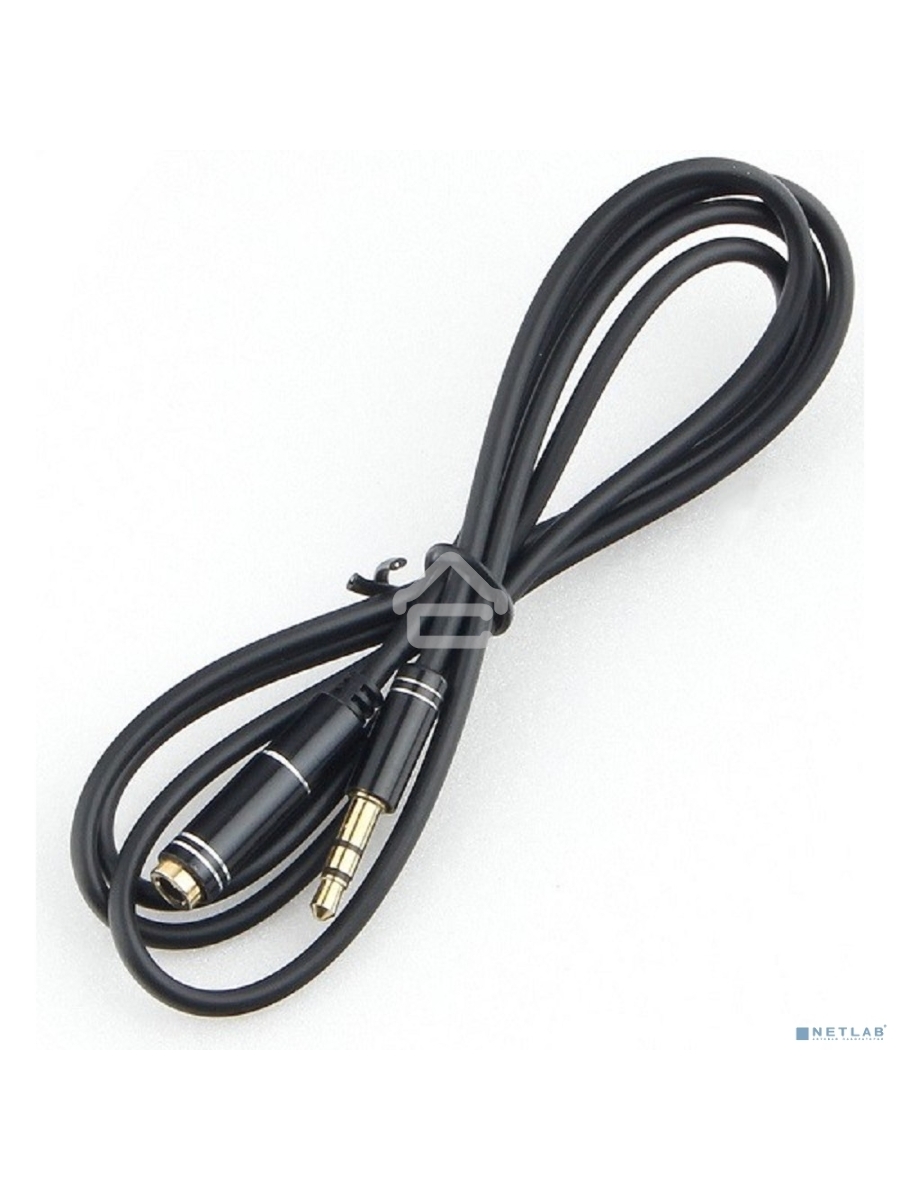 Кабель аудио удлинительный Cablexpert CCAB-02-35MF-2MB. 3.5 Jack (M)/3.5 Jack (F), черный, 2м, блистер