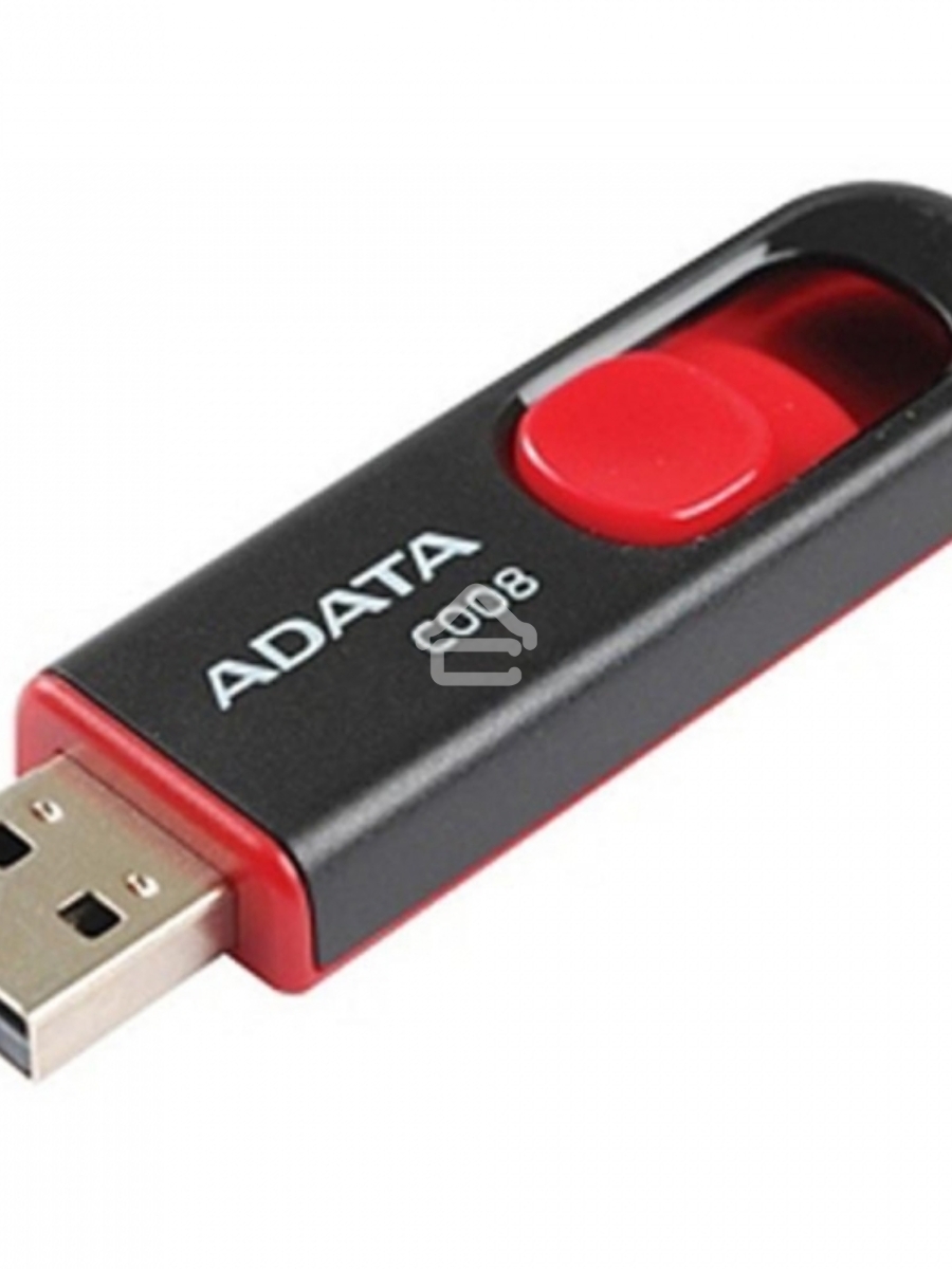 Флеш диск ADATA Flash Drive 32Gb С008 AC008-32G-RKD {USB2.0, Black-Red}
