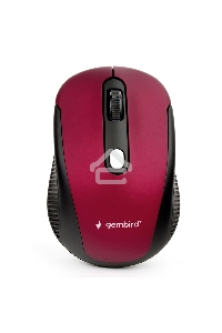 Мышь беспроводная Gembird MUSW-420-1 красный, 1600 dpi, радиоканал, USB, кнопки - 4