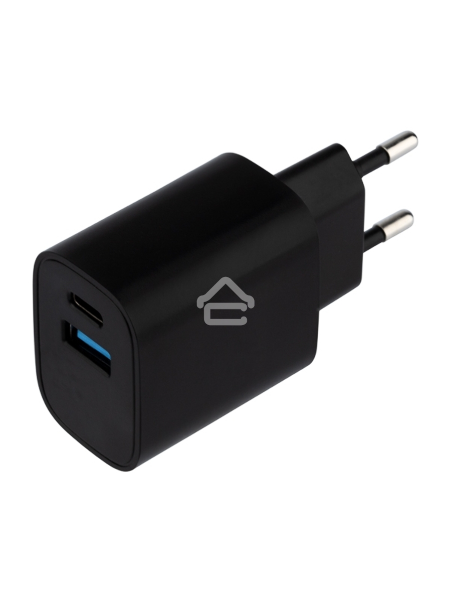 Сетевое зарядное устройство Rexant USB + Type-C, 5V, 2.4 A, черный