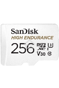Флеш карта microSD 256GB SanDisk microSDXC Class 10 UHS-I U3 V30 High Endurance Video Monitoring Card